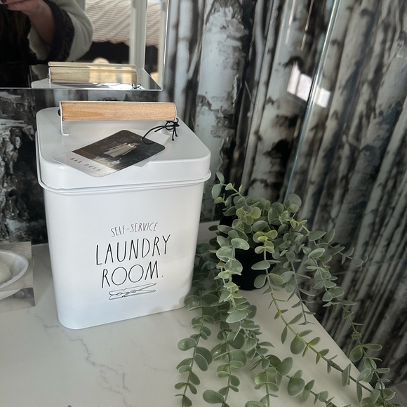 Rae Dunn White Metal Tin Storage Container - Picture 6 of 7